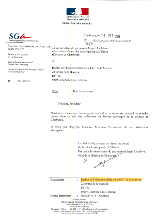 courrier DGA