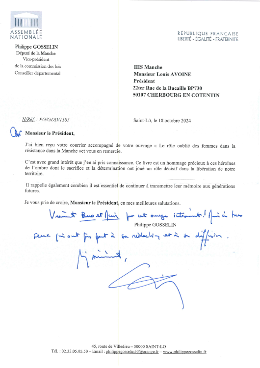 courrier du Depute GOSSELIN